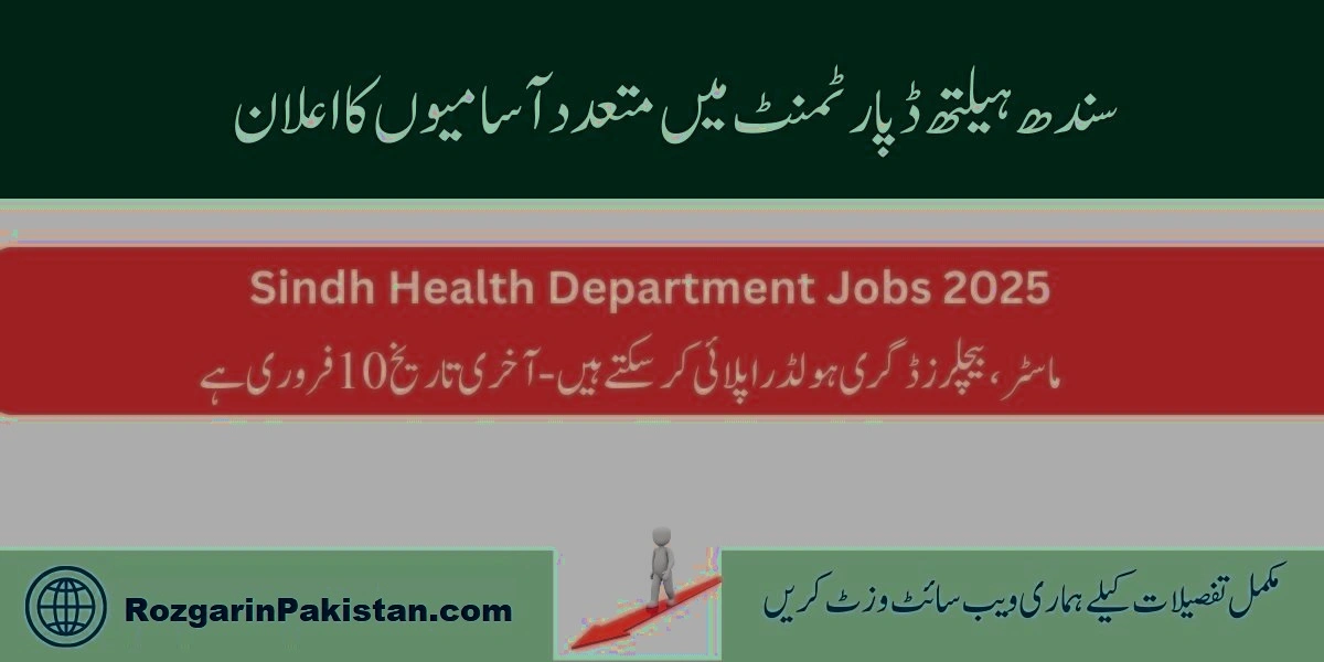 Sindh Health Department Jobs 2025