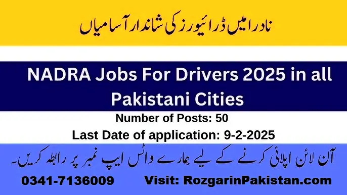 NADRA Jobs 2025